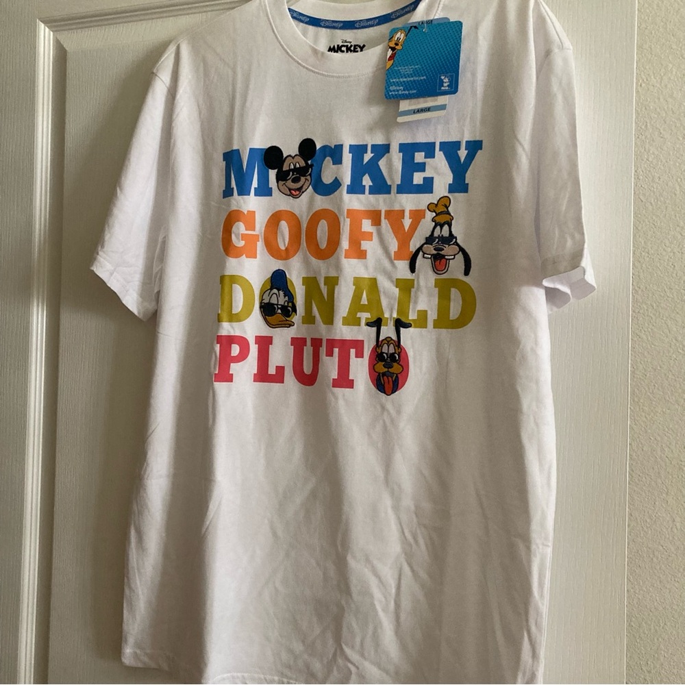 Disney Adult Tshirt Mickey, Goofy, Donald, and Pluto